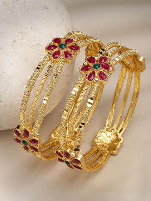 ANOUK Alloy Gold-plated Bangle Set(Pack of 2)