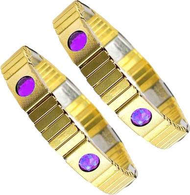 Bracotive Brass Gold-plated Bracelet(Pack of 2)
