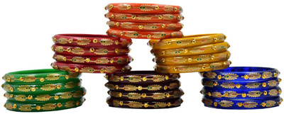 GoVika Glass Bangle Set(Pack of 24)