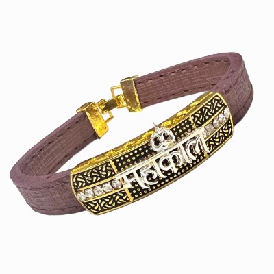 Charms Leather Gold-plated Bracelet