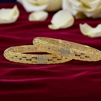 PRIMORA JEWELS Brass Bangle Set(Pack of 2)