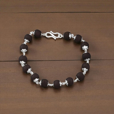 GlanzReich Brass Silver Coated Bracelet