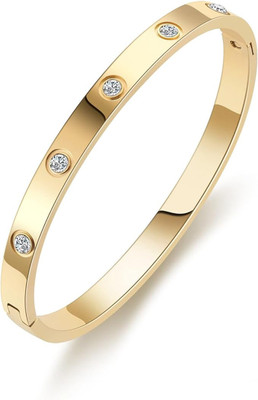 Shining Diva Metal Crystal Gold-plated Bracelet