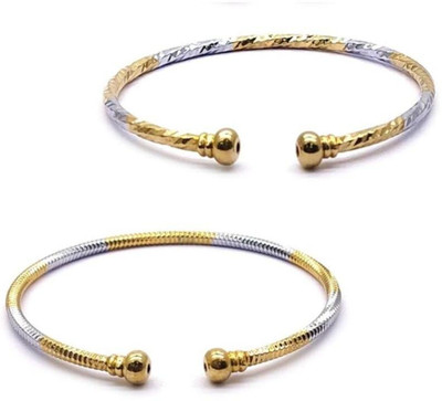 melody creations Alloy Gold-plated Bangle Set(Pack of 2)