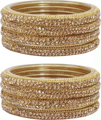 RADHA MOHAN EMPIRE Glass Zircon Kada(Pack of 8)