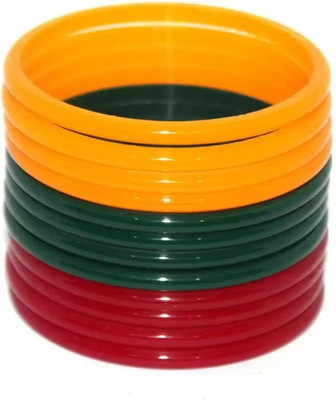 Shikhashringar Glass Bangle Set(Pack of 10)