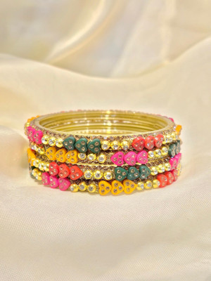 Shubh Suhag Glass Bangle Set(Pack of 4)