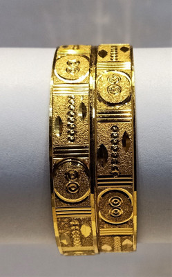 Rudra Alloy Gold-plated Kada(Pack of 2)