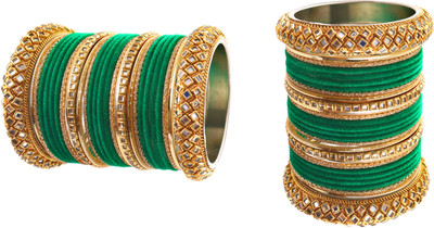 Terraband Alloy Crystal Bangle Set(Pack of 56)