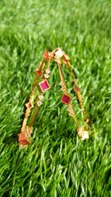 mgm collection Brass Gold-plated Bangle Set(Pack of 2)