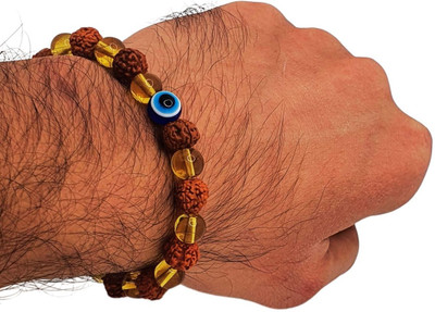 MELA BRITE Stone, Rudraksha Charm Bracelet