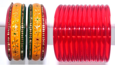 Handloom Creations Plastic Bangle Set(Pack of 10)