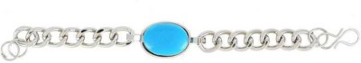 SHOPPINGBUG Alloy Turquoise Silver Coated Bracelet