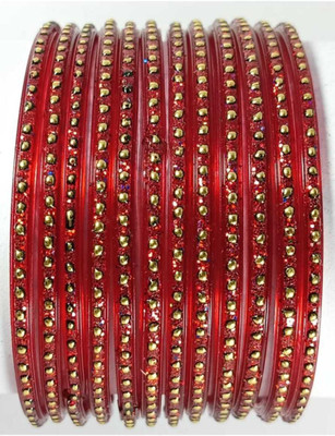 wear your shine with sk Glass Bangle Set(Pack of 12)