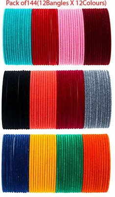 OURVIC Metal Bangle Set(Pack of 10)