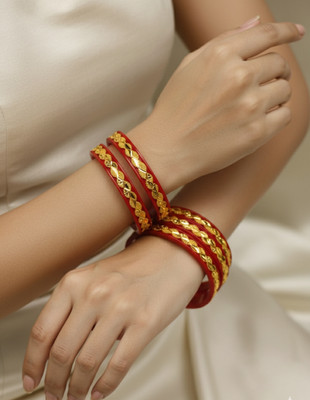 EvaraAristo Metal Brass Bangle Set