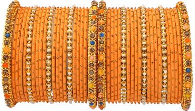 Rijoli Metal Zircon Gold-plated Bangle Set(Pack of 42)