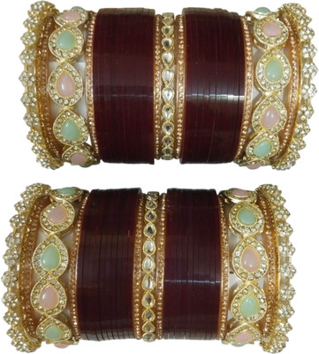 MS RAJESHWARI Plastic Cubic Zirconia, Crystal Chudas(Pack of 2)