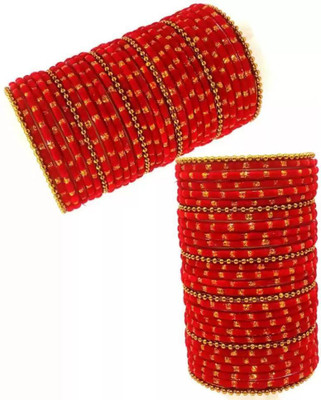 RADHA MOHAN EMPIRE Metal, Fabric, Glass Bangle Set(Pack of 60)