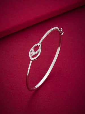 Kushal's Fashion Jewellery Copper Zircon Gold-plated Kada