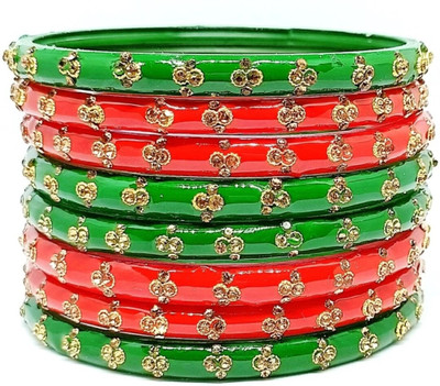 MADHAV ENTERPRISES Glass Bangle Set(Pack of 8)