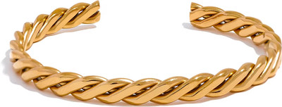 Diving Swan Stainless Steel Gold-plated Cuff