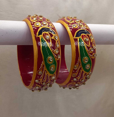 Rajwadi Plastic Pearl Bangle Set(Pack of 2)