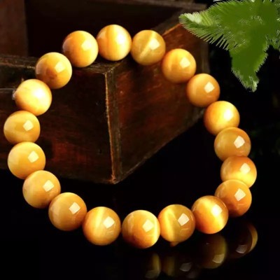 Abhinav Hosiery Tiger's Eye Beads, Pearl, Crystal Bracelet