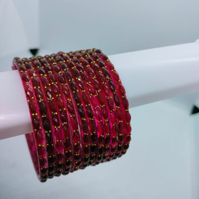 sashhandmade Glass Bangle Set(Pack of 12)
