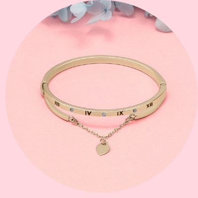 Nehdal Alloy Cubic Zirconia Gold-plated Charm Bracelet