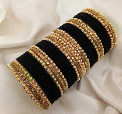 CHURA KING Alloy Zircon Bangle Set(Pack of 10)