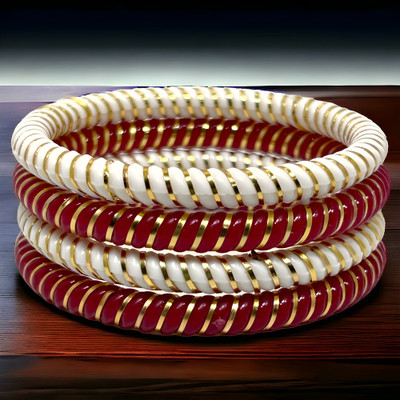 maa sitala store Plastic Gold-plated Bangle Set(Pack of 4)