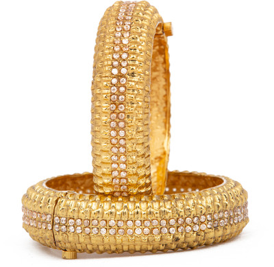 Raddhi Jewels Brass Gold-plated Bangle Set(Pack of 2)