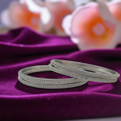 PRIMORA JEWELS Brass Bangle Set(Pack of 4)