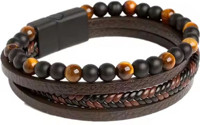 PIXFLIK Alloy, Leather Bracelet Set