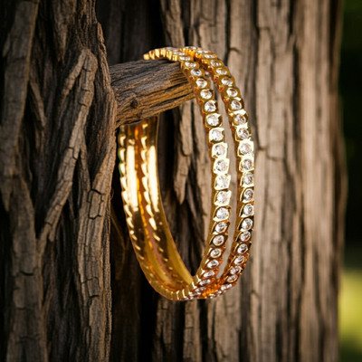 YahwehNissiYNBB Alloy Gold-plated Bangle(Pack of 2)
