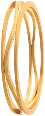 JFL Jewellery for Less Copper Gold-plated Bangle(Pack of 3)