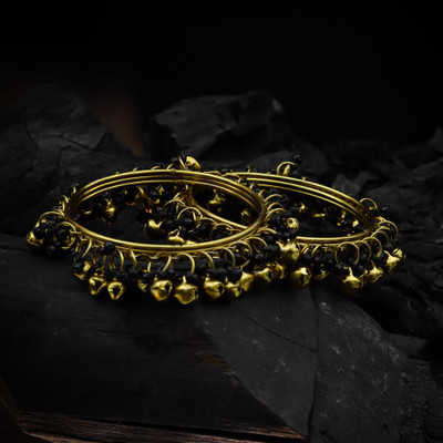 BEAUTY BURST Alloy Gold-plated Bangle Set(Pack of 2)