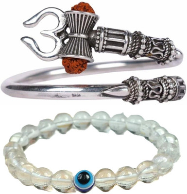 HouseOfCommon Brass, Stone, Crystal Bracelet(Pack of 2)