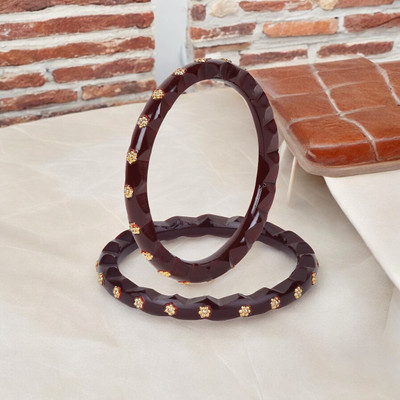 TANVI J Plastic Gold-plated Shakha Pola(Pack of 2)