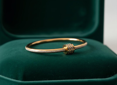 Shine Leaf Metal, Crystal, Rhodonite, Alloy, Steel Diamond, Crystal, Zircon Gold-plated Charm Bracelet