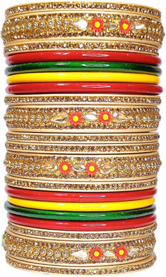 Anshi Creations Lac Bangle Set(Pack of 20)