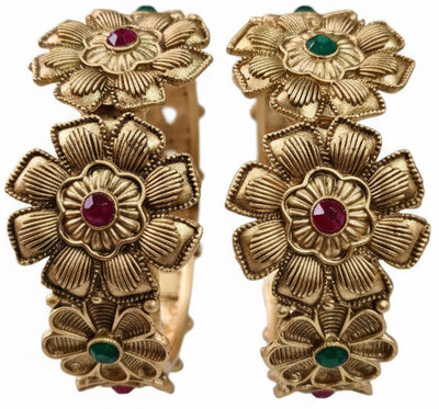 Arira Designs Metal Bangle Set(Pack of 2)