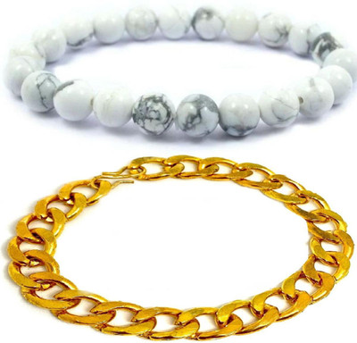 HouseOfCommon Metal, Crystal Bracelet(Pack of 2)