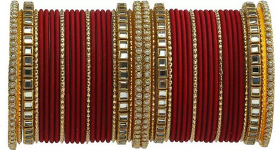 DONERIA Metal Beads Bangle Set(Pack of 44)