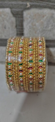 XMUSX Alloy Beads Gold-plated Bangle Set(Pack of 10)