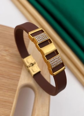 sakimo Alloy, Stainless Steel Diamond Gold-plated Bracelet