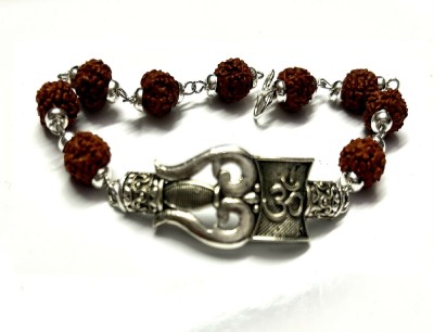 DIVINE SOUVENIRS Rudraksha Silver Coated Bracelet