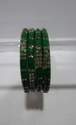 Rudra Glass Diamond Bangle Set(Pack of 4)
