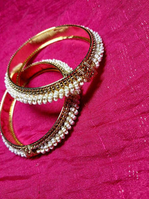 S R Enterprises Copper Gold-plated Bracelet Set(Pack of 2)
